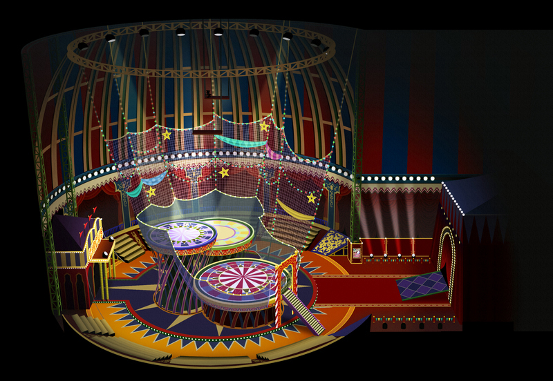 Inside the Electric Circus. Circus inside. Новая сцена цирк арт Алле картинка. 3d Dream.